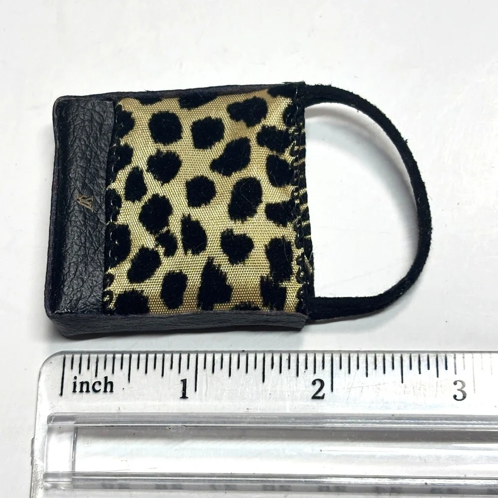 1:6 Artisian OOAK Miniature‎ Doll Tote Kids Leopard Print Animal Print Designer